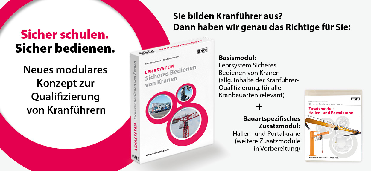 Neues modulares Konzept für die Qualifizierung, Ausbildung von Kranführern Staplerschein Staplerfahrer Kranschein