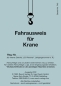 Preview: Fahrausweis Krane