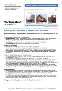 Container-Flurförderzeuge (Containerstapler, Reach Stacker und Portalhubwagen)