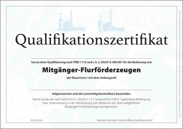 Qualifikationszertifikat