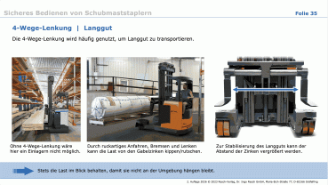 Schulungsunterlage für Stufe 2 nach DGUV-Standard – Speziell für Bediener von Schubmaststaplern.