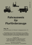 Fahrausweis, Gabelstapler, Staplerscheine, Flurförderzeuge